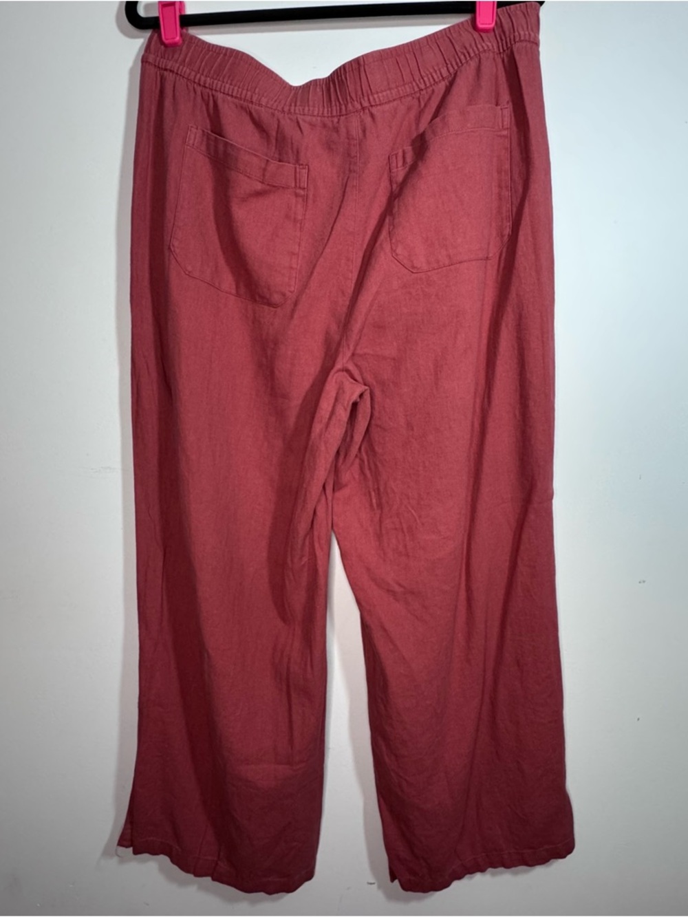 Old Navy Linen Blend Wide Leg Pants High Rise Terracotta Size L - Picture 2 of 6